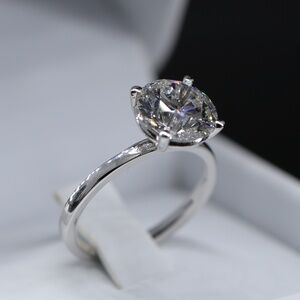 3.14 Carat Diamond Solitaire White Gold Ring